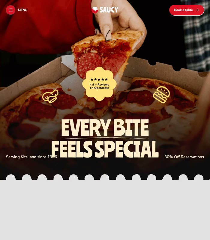 Saucy pizza site