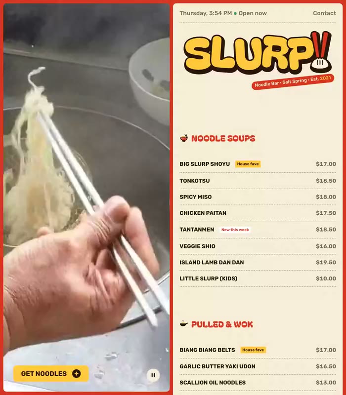 Slurp noodle site