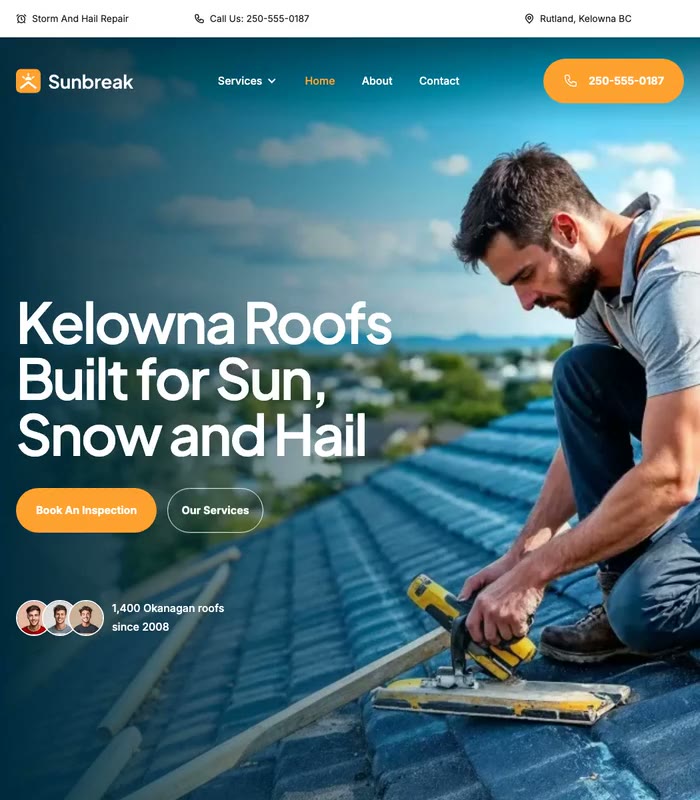 Sunbreak Roofing site
