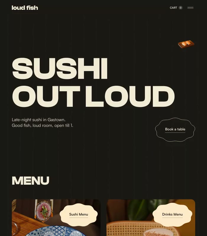 Loud Fish website