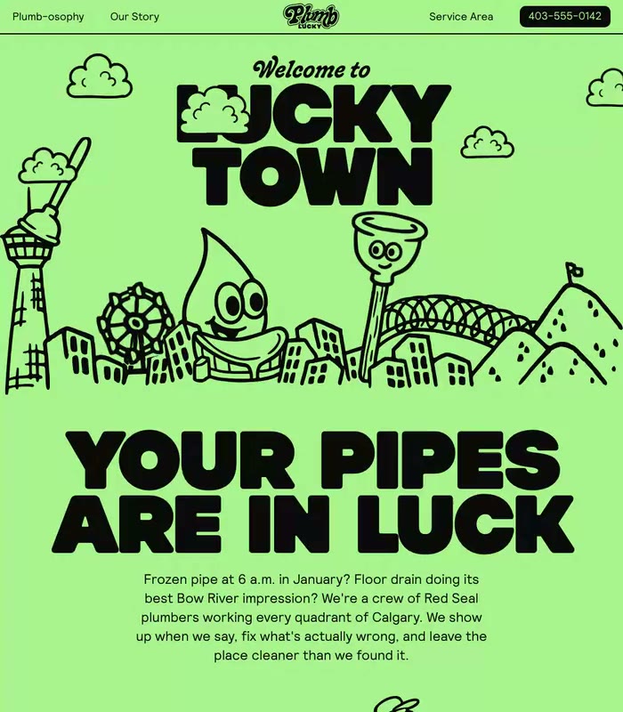 Plumb Lucky plumbing website