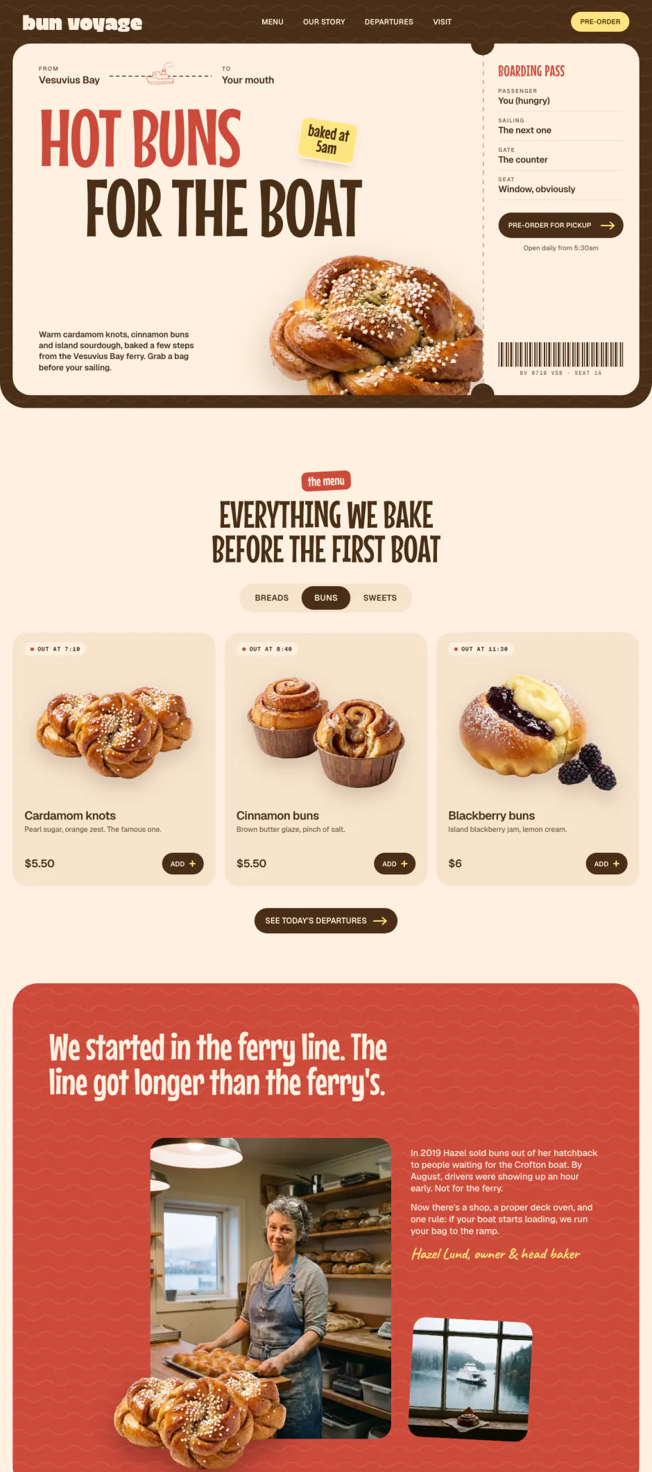 Bun Voyage homepage
