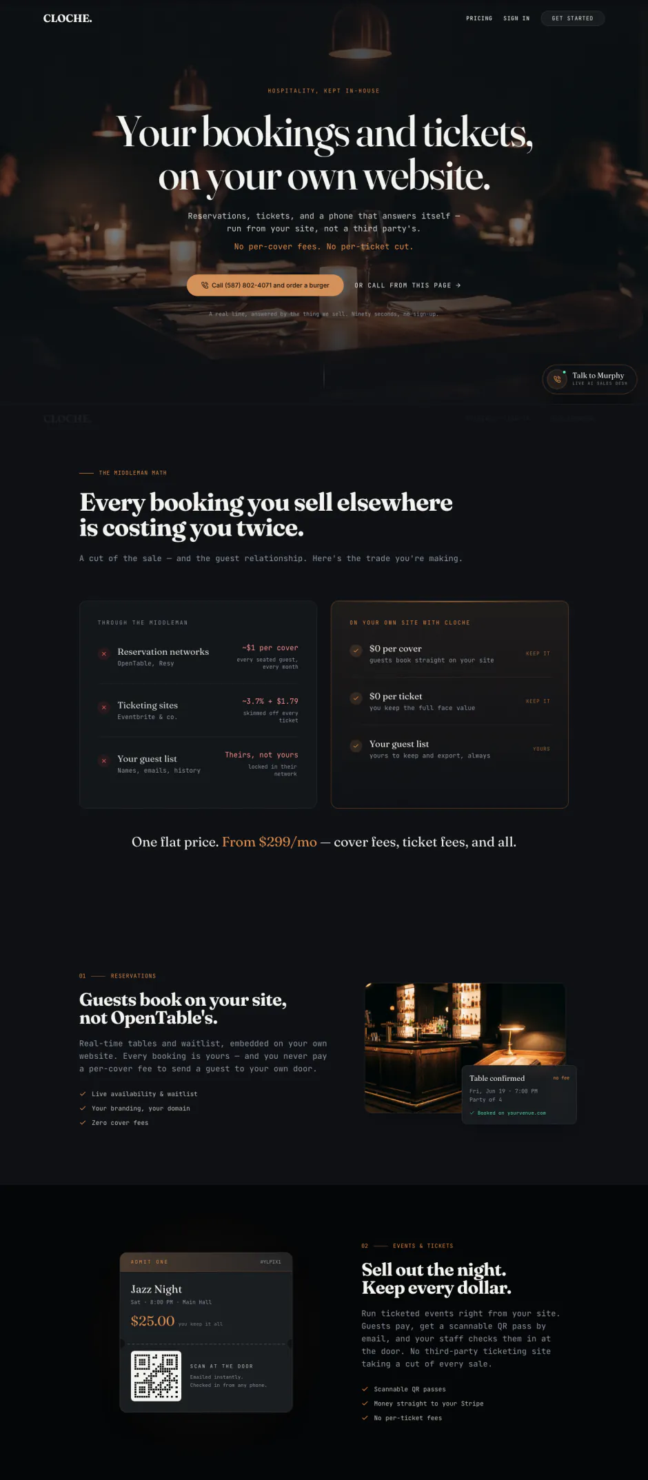 Cloche homepage