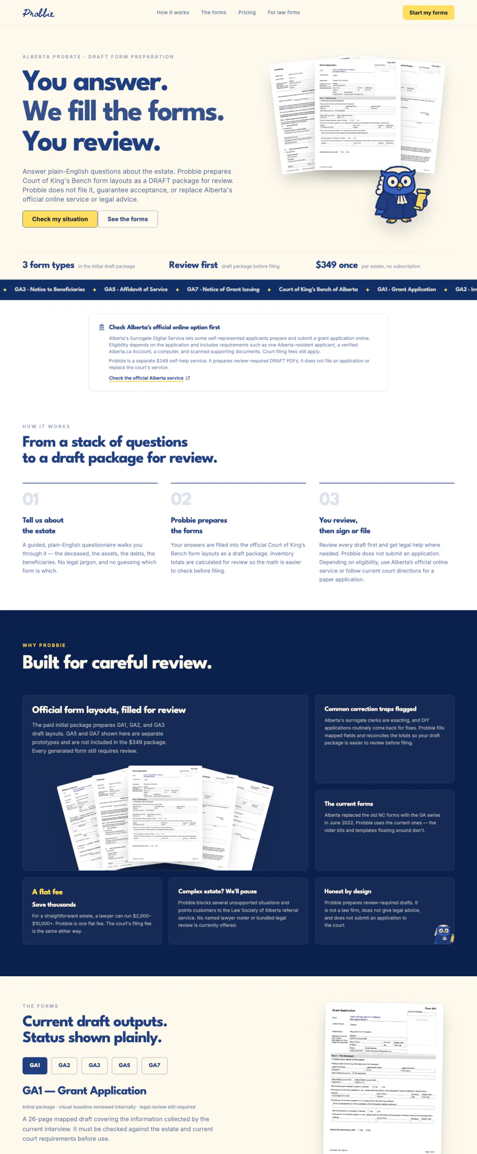 Probbie homepage