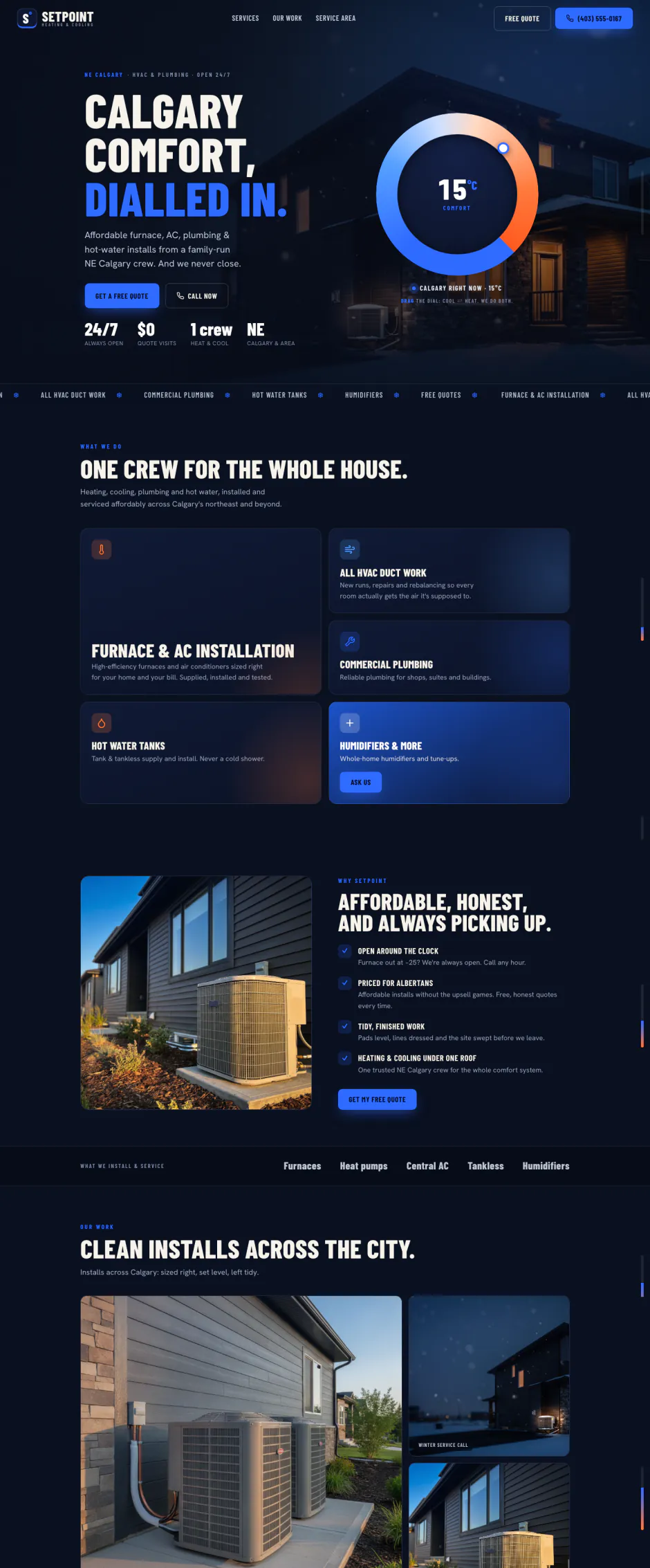 Setpoint Heating & Cooling homepage